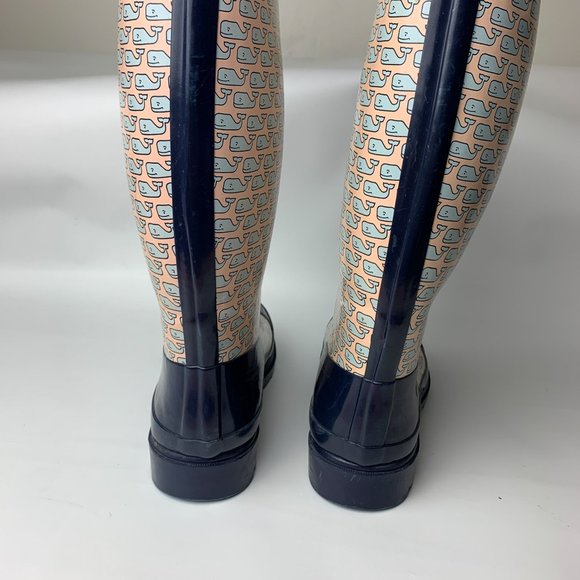 Vineyard Vines whale print rain boots 8 - Picture 4 of 9
